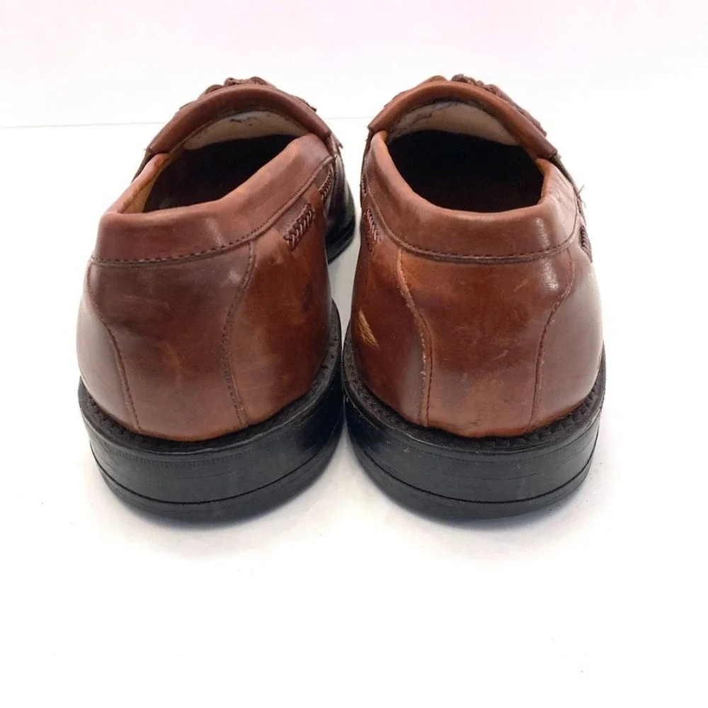 Allen Edmonds Cody Tassel Kiltie Loafers Mens 9 D Brown Leather Dress Shoes USA